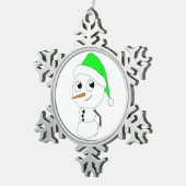 ein Schneemann Schneeflocken Zinn-Ornament (Rechts)