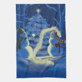 Ein Schneemann-Weihnachten Geschirrtuch (Vertikal)