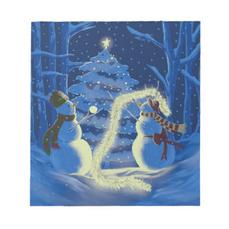 Ein Schneemann-Weihnachten Notizblock