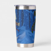 Ein Schneemann-Weihnachten Thermobecher (Rechts)