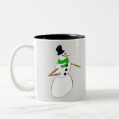 ein Schneemann Zweifarbige Tasse (Links)