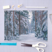 Ein schneesicherer Weg im Wald, enttäuschend Seidenpapier (Handwerk)