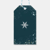 Ein schneesicherer Weg im Wald Geschenkanhänger (Rückseite)