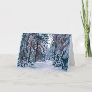 Ein schneesicherer Weg im Wald, Winter Karte
