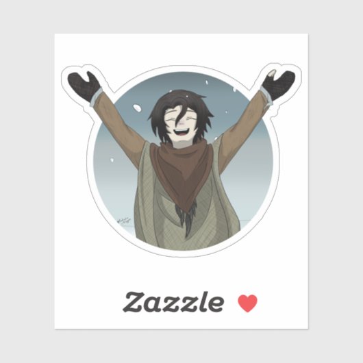 Ein Schneetag Aufkleber (Blatt)