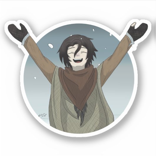 Ein Schneetag Aufkleber (Vorderseite)