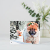 Ein SCHNEETAG Chow Urlaub Postkarte (Stehend Vorderseite)
