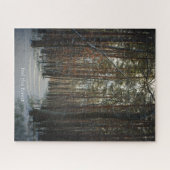 Ein Schneeweg im Kiefernwald Puzzle (Horizontal)