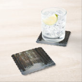 Ein Schneeweg im Kiefernwald Untersetzer (Vor Ort)