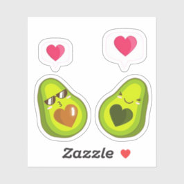 EIN SCHNELLER AVOCADO-STICKER AUFKLEBER