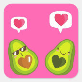 EIN SCHNELLER AVOCADO-STICKER QUADRATISCHER AUFKLEBER (Vorderseite)