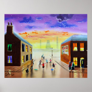 "ein schneller Tritt über" BRITISCHE Kunst Gordon Poster