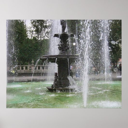 Ein schöner Brunnen in Alameda Mexico DF 2 Poster (Vorne)