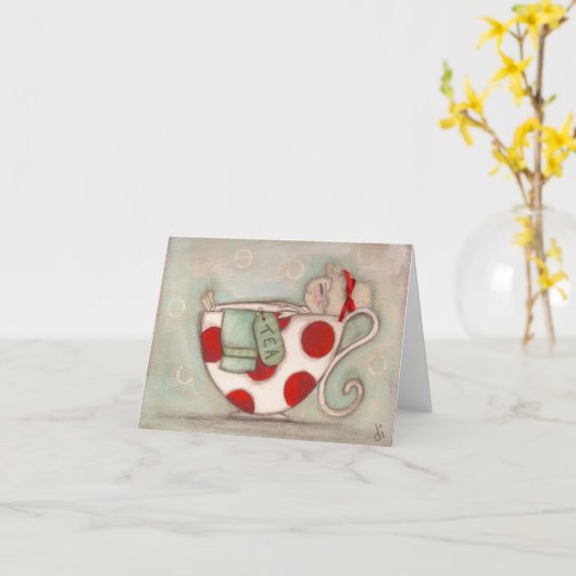 Ein schöner Cup der TEa - Mitteilungskarten (Gelbe Blume)