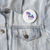 Ein schöner Einhornaufkleber 1 Button (Beispiel)