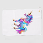 Ein schöner Einhornaufkleber 1 Golfhandtuch (Horizontal)
