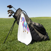 Ein schöner Einhornaufkleber 1 Golfhandtuch (Gras)