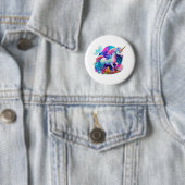 Ein schöner Einhornaufkleber Button (Beispiel)