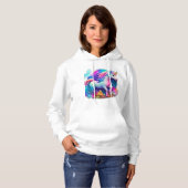 Ein schöner Einhornaufkleber Hoodie (Vorne ganz)