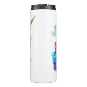 Ein schöner Einhornaufkleber Thermosbecher (Rückseite)