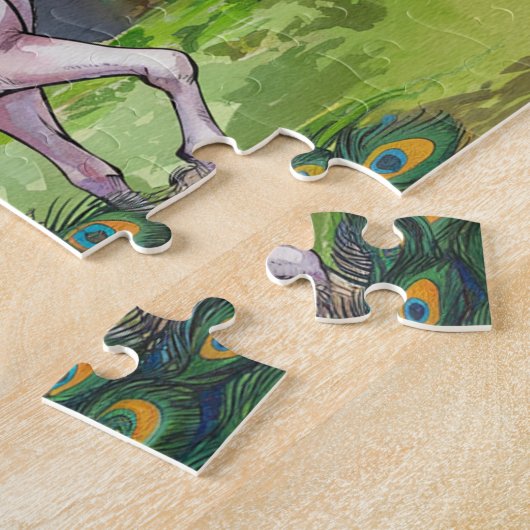 Ein schöner Einhornpfaug Puzzle (Seite)