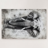 ein schöner Elefant als Rätsel Puzzle (Horizontal)