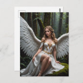 Ein schöner Engel im Wald Postkarte (Vorne/Hinten)