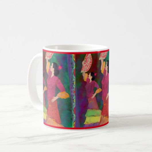 Ein schöner Flamenco Kaffeetasse (Vorderseite Links)
