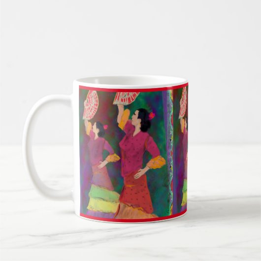 Ein schöner Flamenco Kaffeetasse (Links)