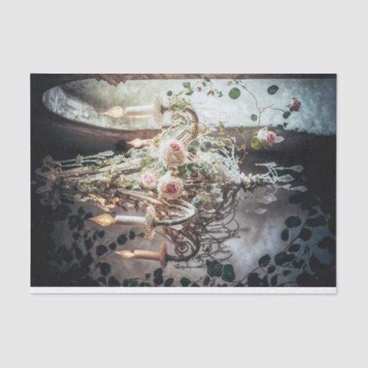 Ein schöner französischer Kronleuchter Seidenpapier (Vorderseite)