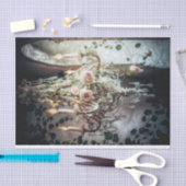 Ein schöner französischer Kronleuchter Seidenpapier (Handwerk)