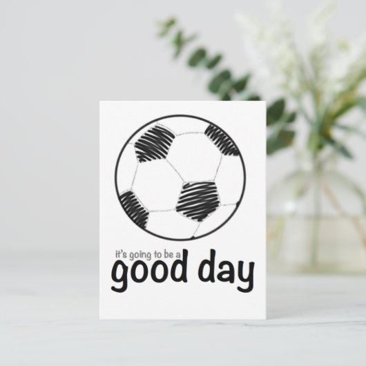 Ein schöner Fußballtag Postkarte (Stehend Vorderseite)