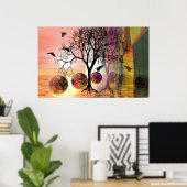 Ein schöner Herbstmorgen Poster (Heimbüro)