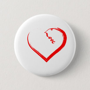 Ein schöner Herzknopf Button