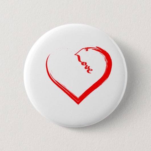 Ein schöner Herzknopf Button (Vorderseite)