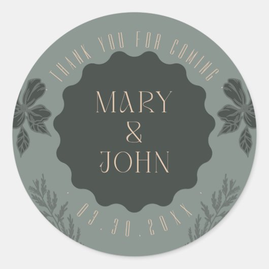 Ein schöner Hochzeitsticker Runder Aufkleber (Vorderseite)