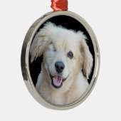 Ein schöner mit Augen Hund Ornament Aus Metall (Rechts)