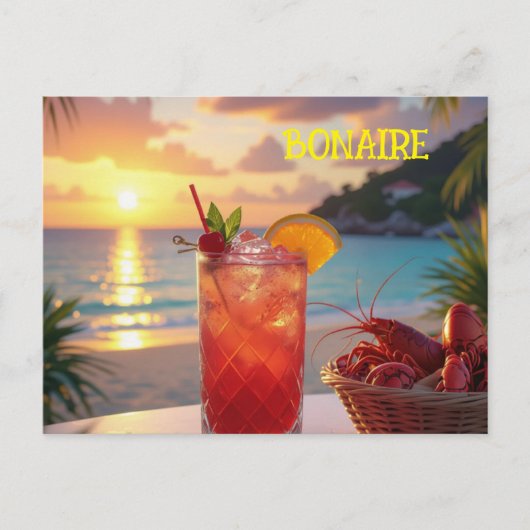 Ein schöner Nachmittag in Bonaire Feiertagspostkarte (Vorderseite)