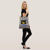 Ein schöner Philip Jacobs Fabric Snow Leopard Beut Tasche (Am Model)