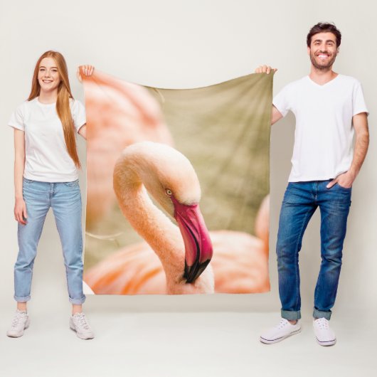 Ein schöner rosa Flamingo Fleecedecke (Beispiel)