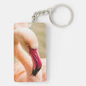 Ein schöner rosa Flamingo Schlüsselanhänger (Rückseite)