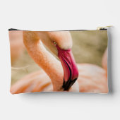 Ein schöner rosa Flamingo Zubehörtasche (Rückseite)