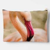 Ein schöner rosa Flamingo Zubehörtasche (Rückseite)