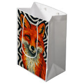 Ein schöner roter Fuchs Mittlere Geschenktüte (Vorderseite Schrägansicht)