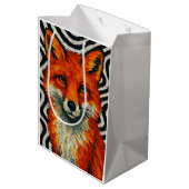 Ein schöner roter Fuchs Mittlere Geschenktüte (Rückseite Schrägansicht)