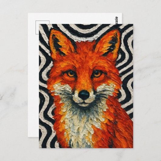 Ein schöner roter Fuchs Postkarte (Vorne/Hinten)