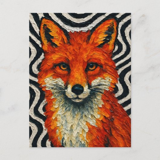 Ein schöner roter Fuchs Postkarte (Vorderseite)