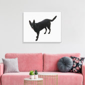 Ein schöner, schwarzer Schäfer Leinwanddruck (Insitu (Wohnzimmer))
