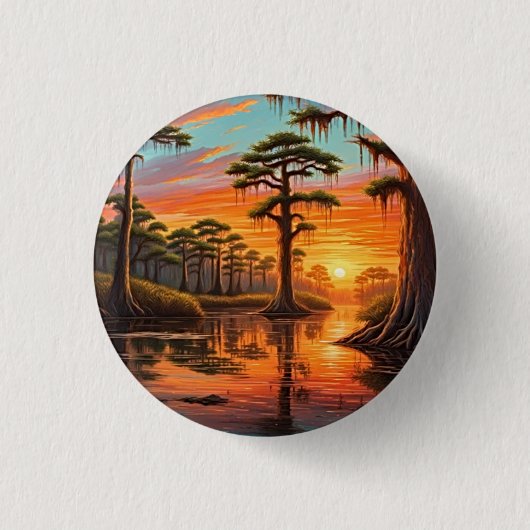 Ein schöner Sonnenuntergang auf der Bucht Button (Vorderseite)
