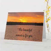 EIN SCHÖNER SONNENUNTERGANG FÜR IHREN **GEBURTSTAG KARTE (Gelbe Blume)